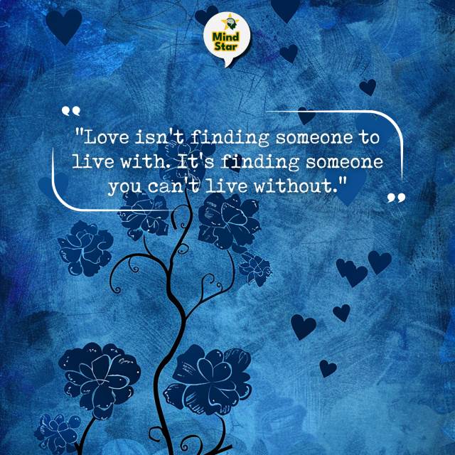 Love isn’t finding someone