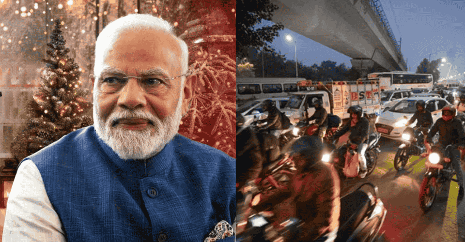 Winter Festivities: PM Modi’s Christmas Wish and Delhi Traffic