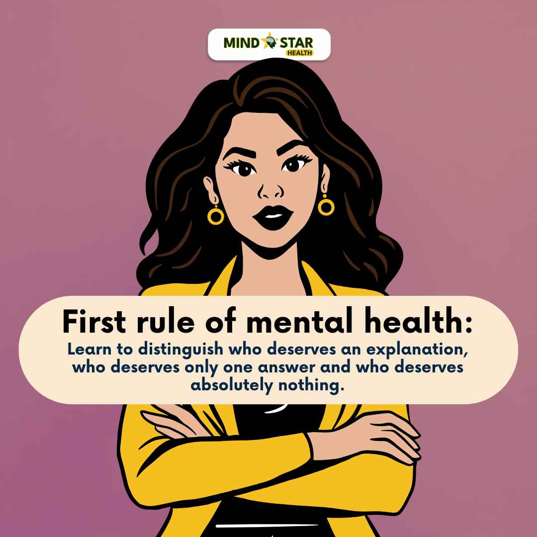 First rule of mental health