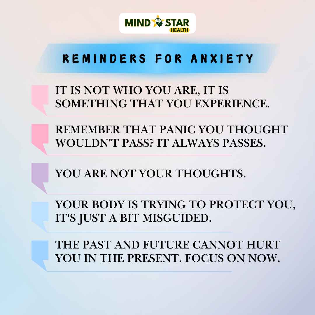 Reminders for anxiety