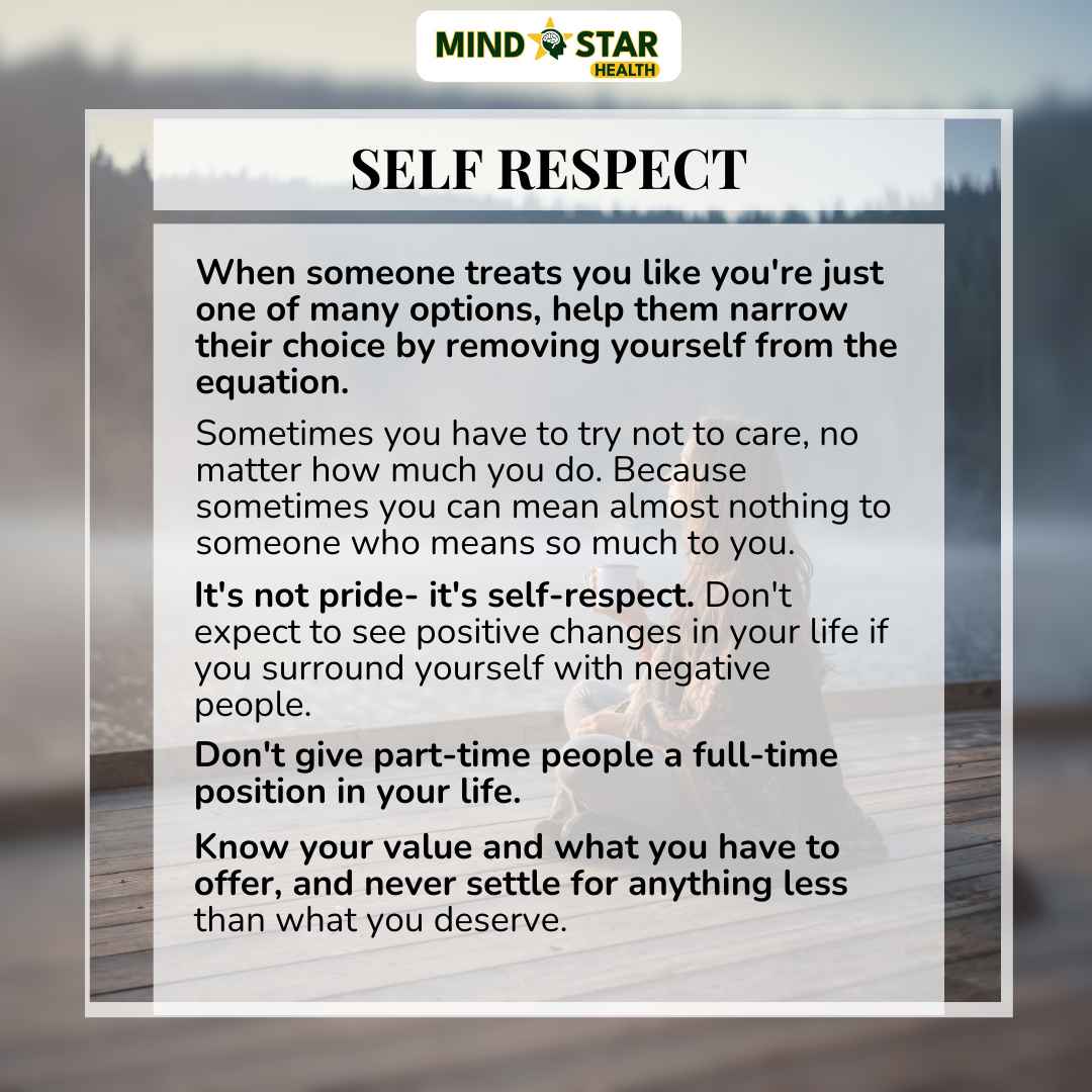 Self respect: When someone