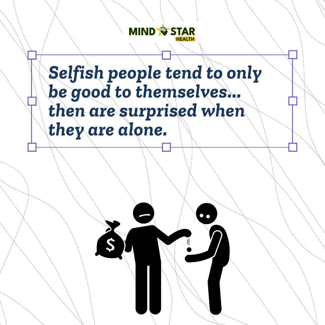 Selfish people tend to only be good